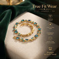Golden Mystic Blue Crystal Vine Bracelet