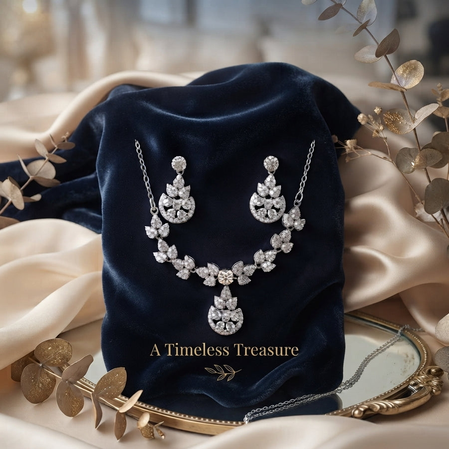 True Fit Wear Elegant Zircon Crystal Bridal Set