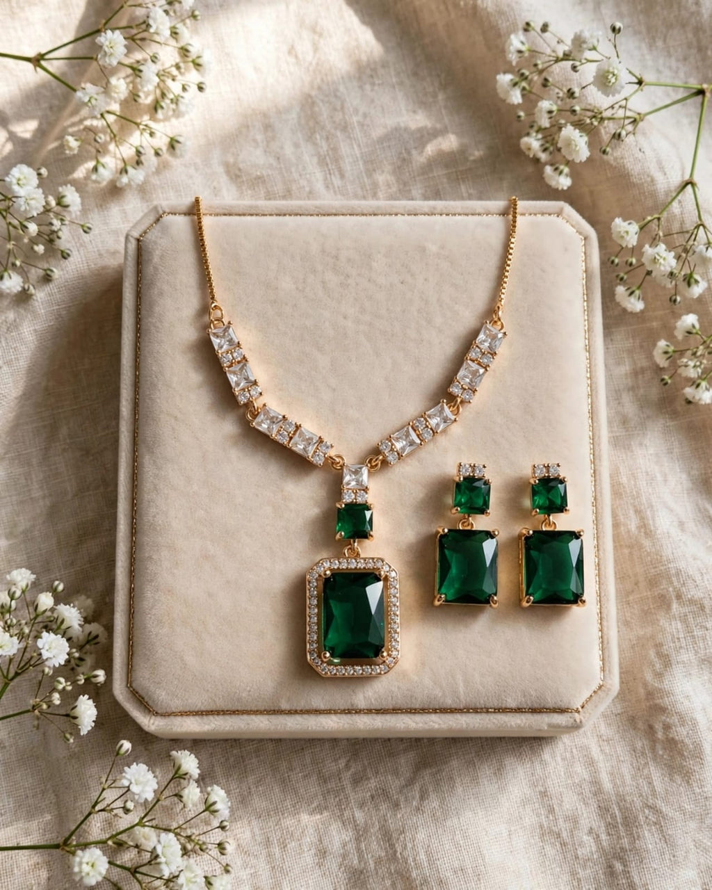 3pc Necklace Set (Green)
