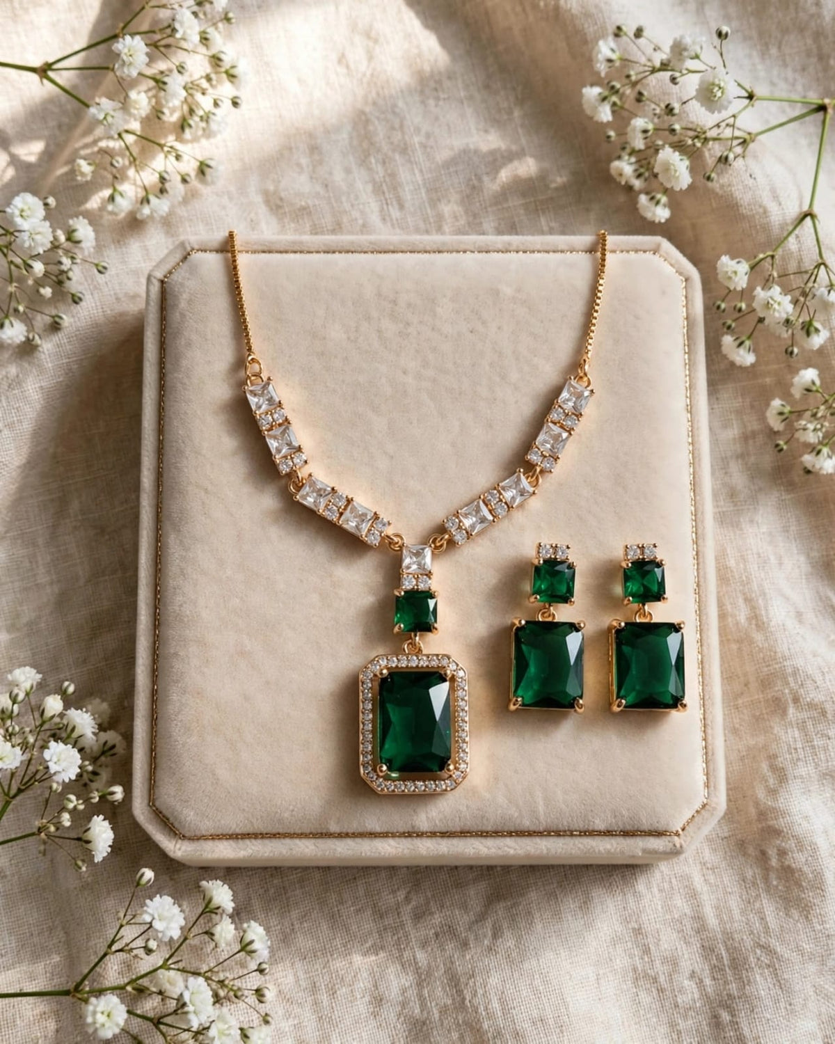 3pc Necklace Set (Green)