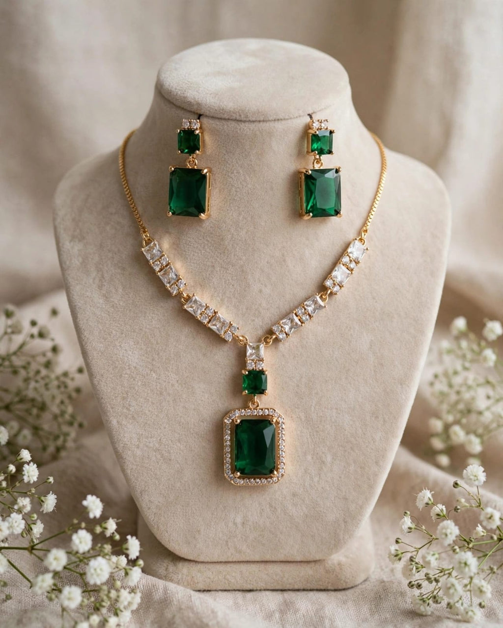 3pc Necklace Set (Green)