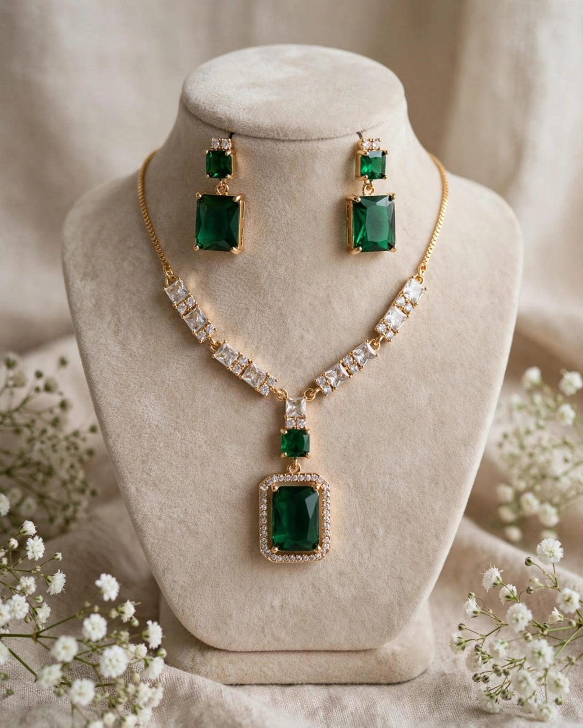 3pc Necklace Set (Green)